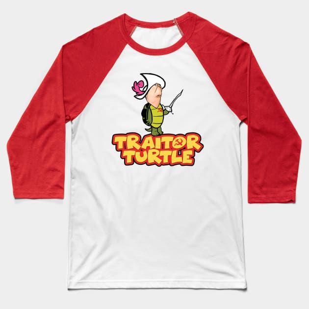 Traitor Turtle Baseball T-Shirt by My Geeky Tees - T-Shirt Designs